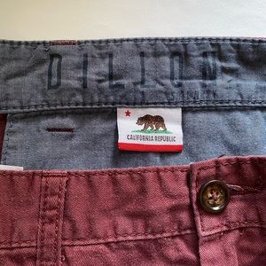 Bullhead Dillon Skinny Burgundy Chinos